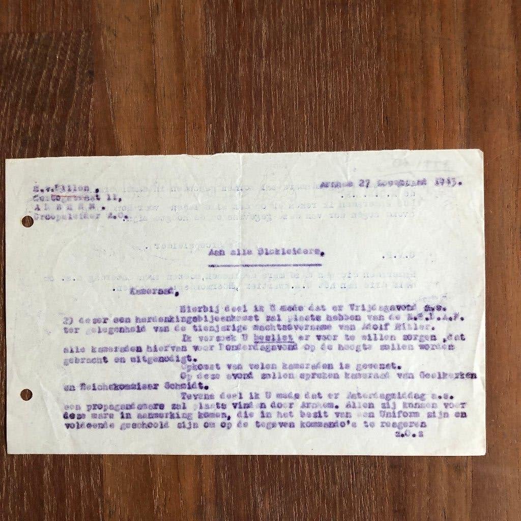 NSB Arnhem, 27-1-1943 Herdenking 10-jarige machtsovername, Verzamelen, Ophalen of Verzenden, Overige soorten, Duitsland, Boek of Tijdschrift