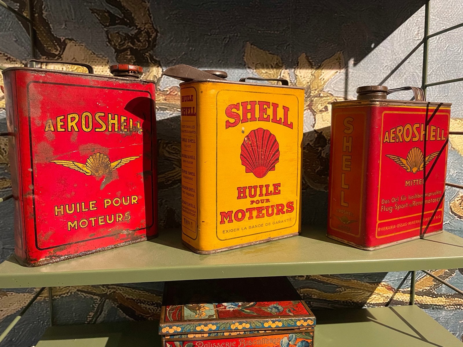 Zeldzame Shell olieblikken uit de jaren '20 en '30, Verzamelen, Ophalen, Gebruikt, Reclamebord