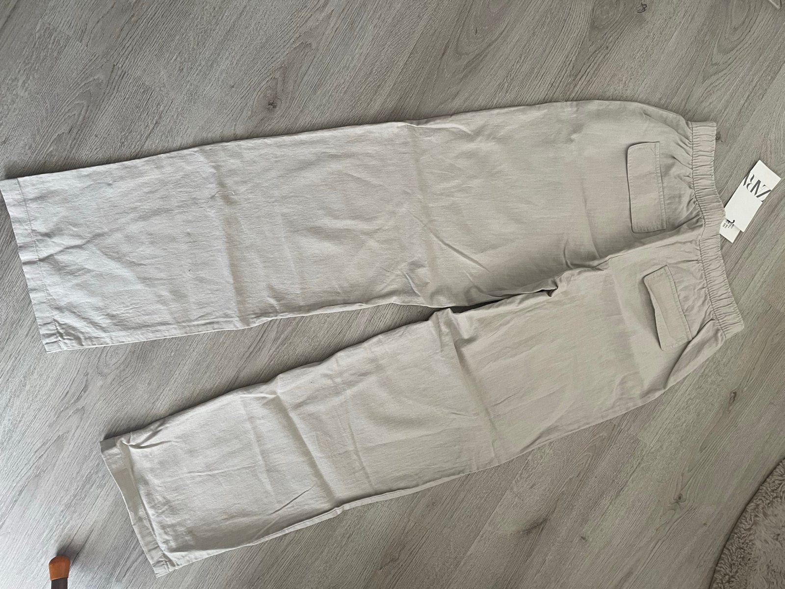 Nieuwe Zara linnen broek - Maat S, Beige, Nieuw, Ophalen of Verzenden, Maat 36 (S)