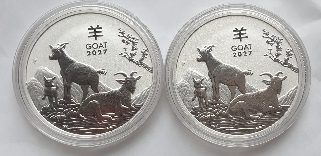 GOAT 1 OZ 2027 zilveren munt **NIEUW **, Ophalen of Verzenden, Zilver