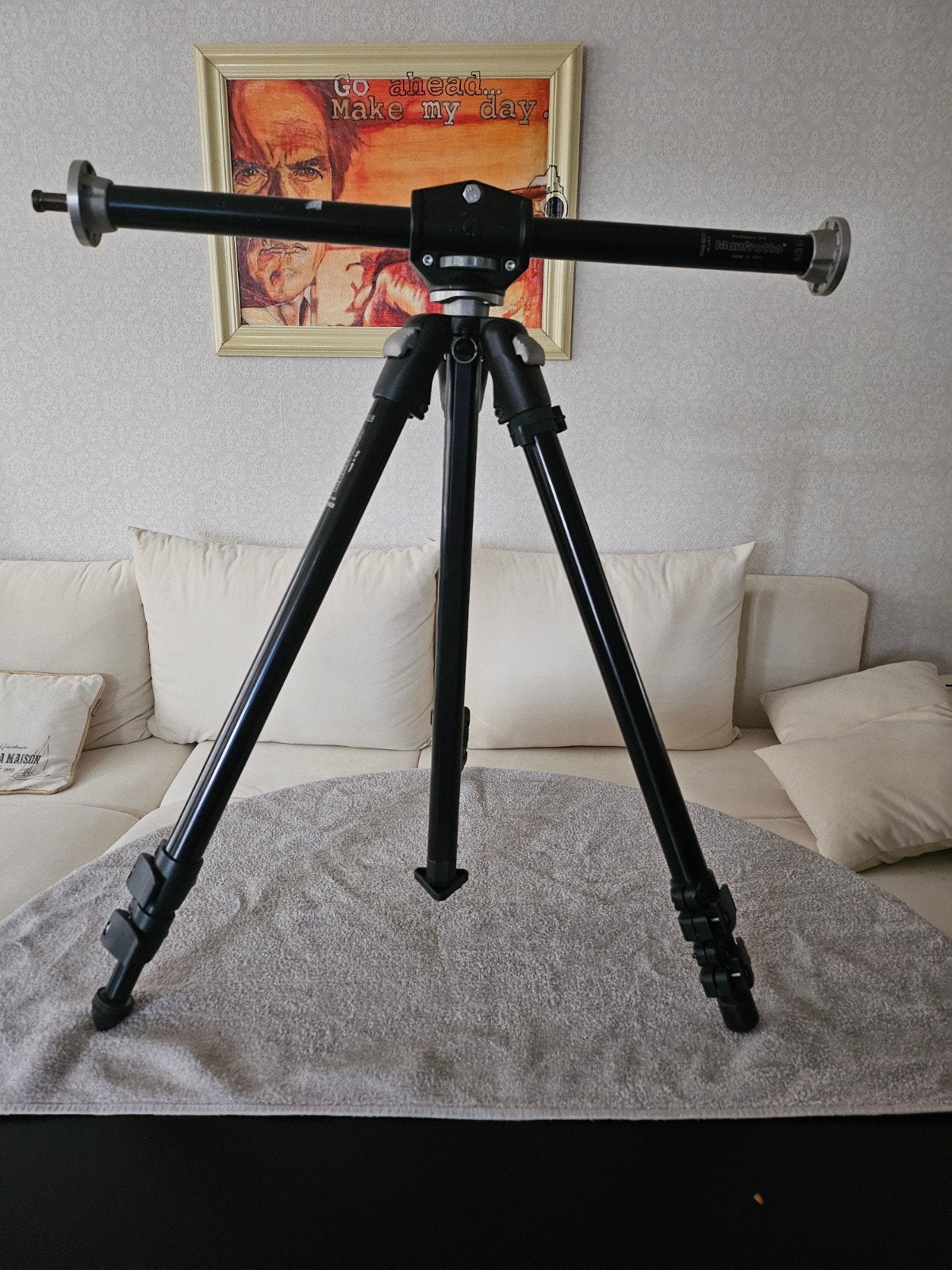 Manfrotto 055CLB statief en 131DB arm igst, Audio, Tv en Foto, Fotografie | Statieven en Balhoofden, Ophalen, Zo goed als nieuw