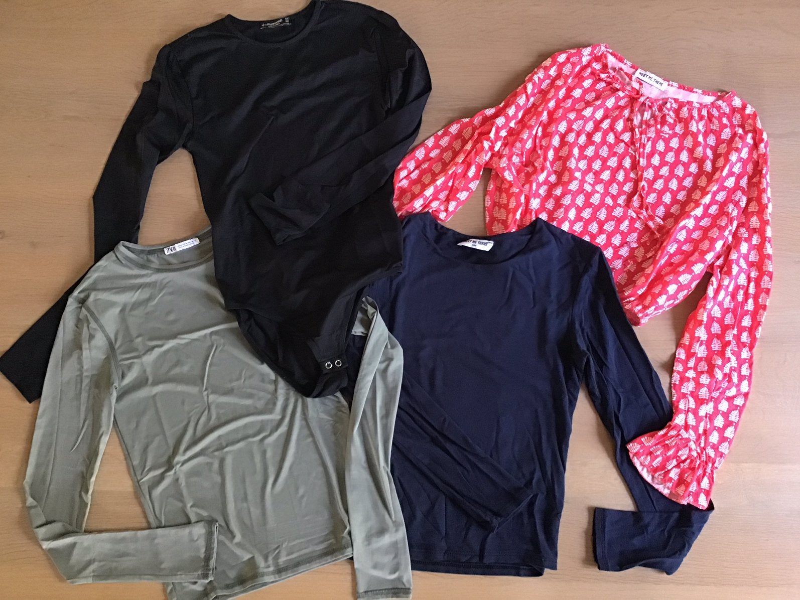 Pakket 4x longsleeve, S, Meet Me There, Zara, Stradivarius, Ophalen of Verzenden, Gedragen, Maat 36 (S)
