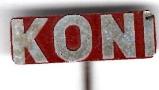 KONI schokbrekers blik speldje ( F_171), Verzamelen, Ophalen of Verzenden, Zo goed als nieuw, Overige onderwerpen, Speldje of Pin