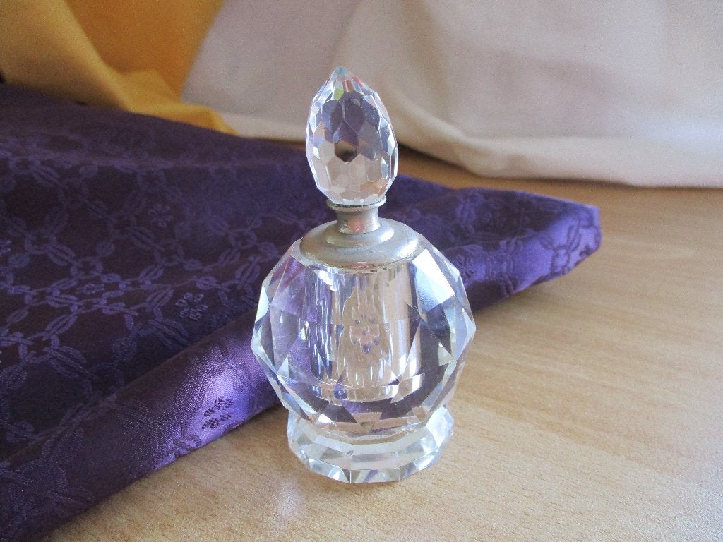 Kristallen parfumflesje met pipet, Ophalen of Verzenden