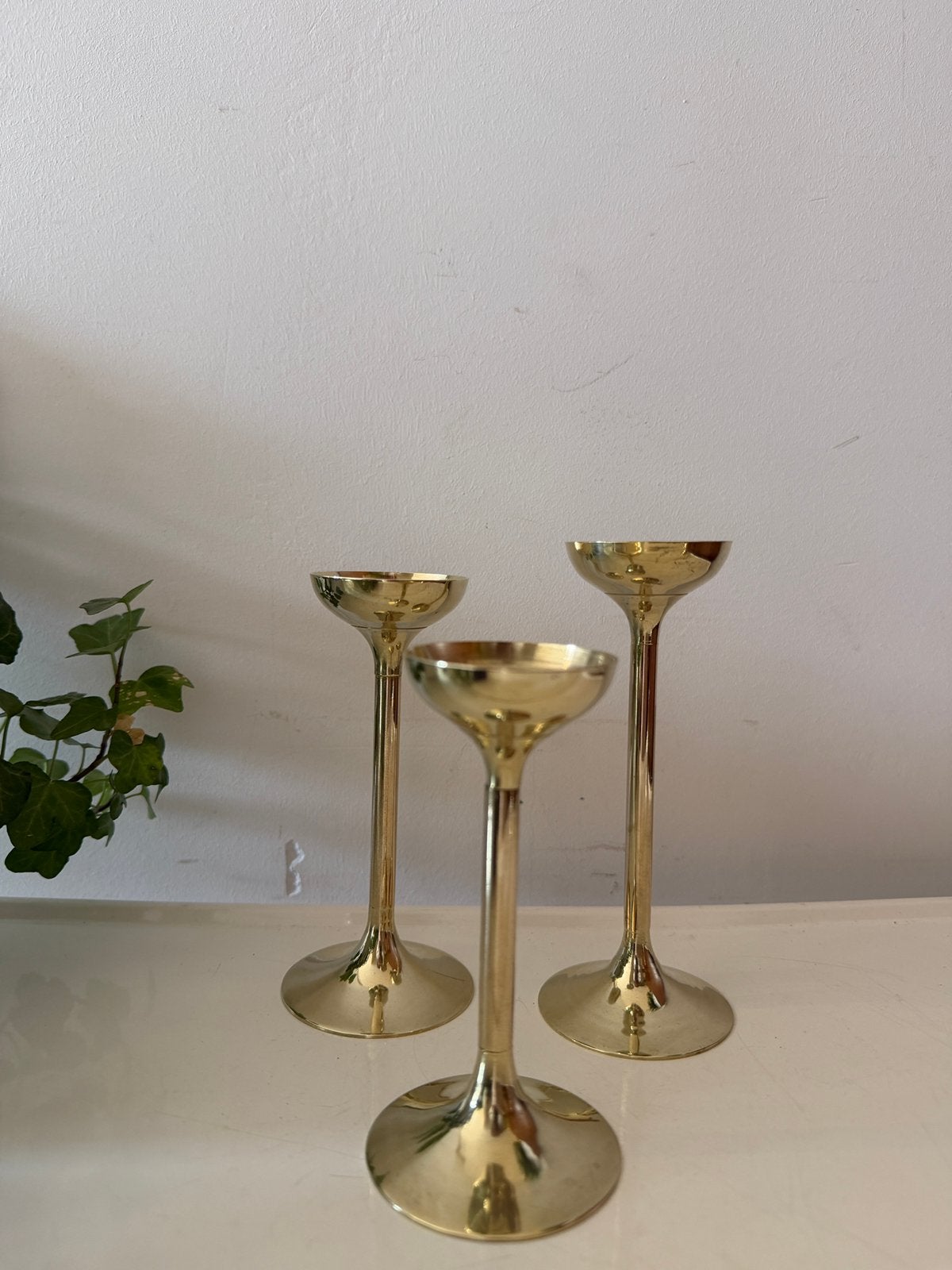 Set van 3 messing kelk kanderlaars, Ophalen of Verzenden, Koper of Brons
