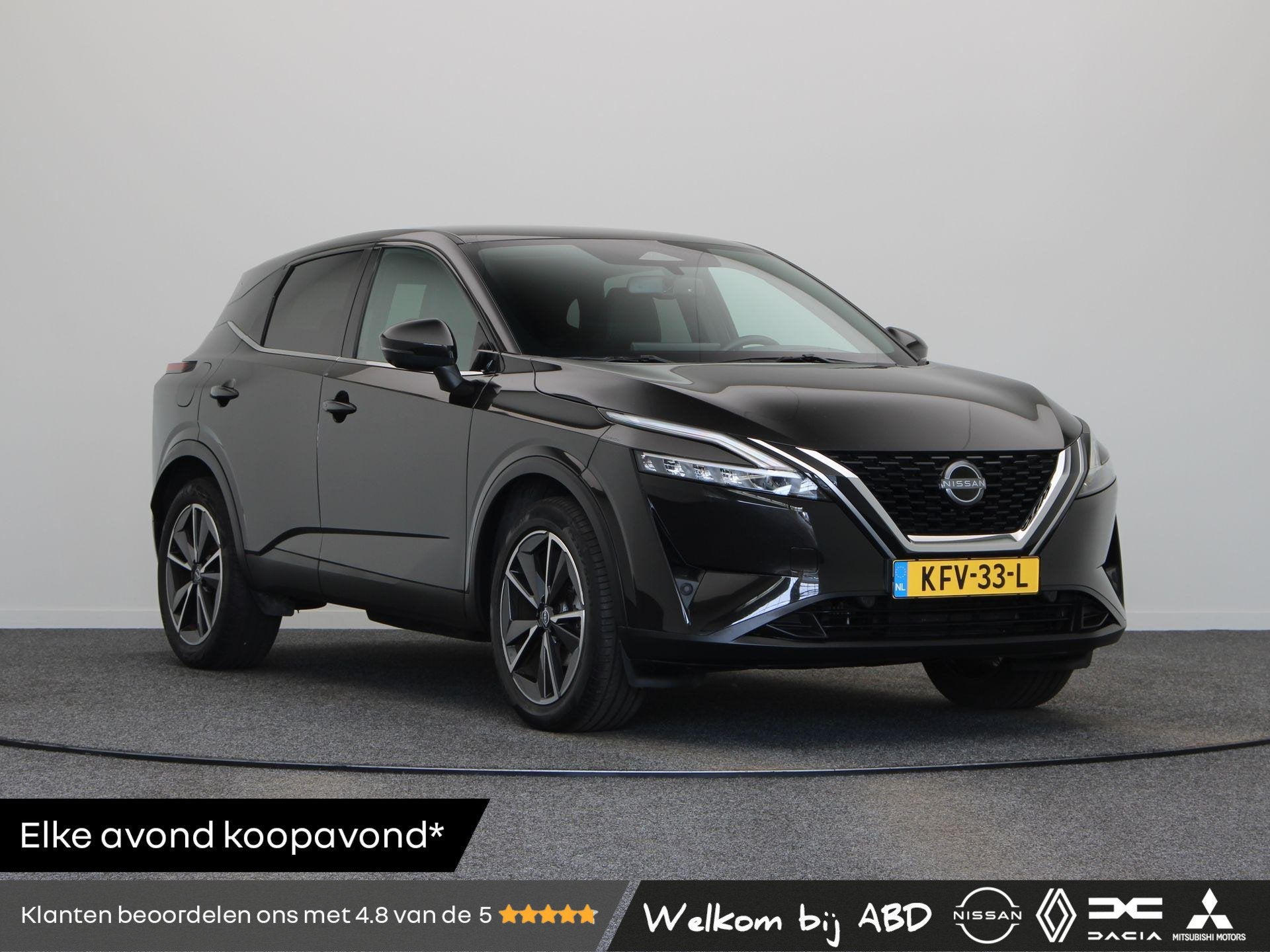 Nissan Qashqai 158pk MHEV Xtronic Tekna | Head-Up Display |, Euro 6, Leder en Stof, Zwart, Bedrijf