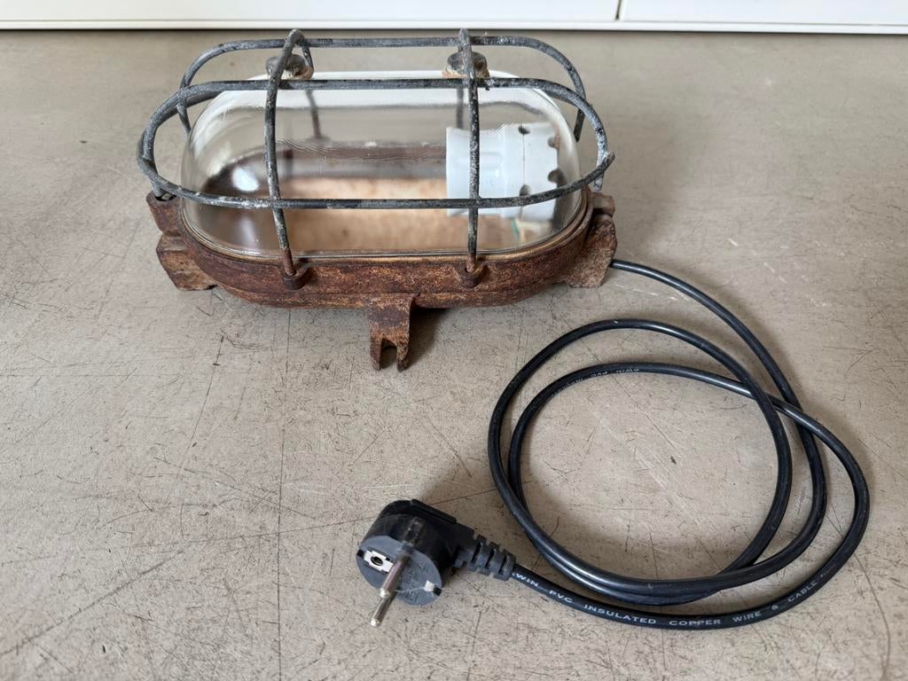 Vintage kooilamp / scheepslamp, Huis en Inrichting, Lampen | Wandlampen, Ophalen, Zo goed als nieuw