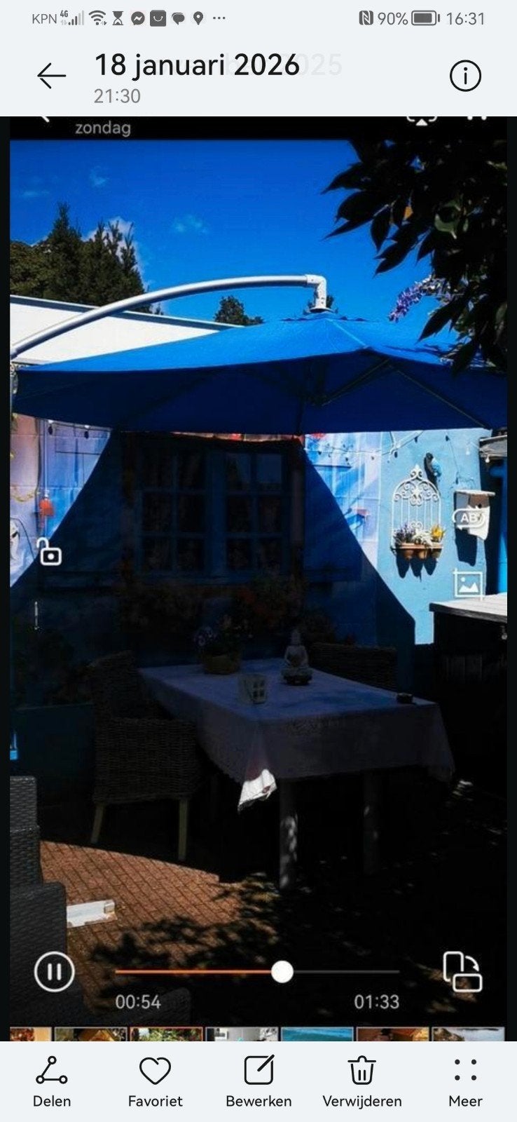 Zweef parasol, Ophalen of Verzenden, Minder dan 5 meter