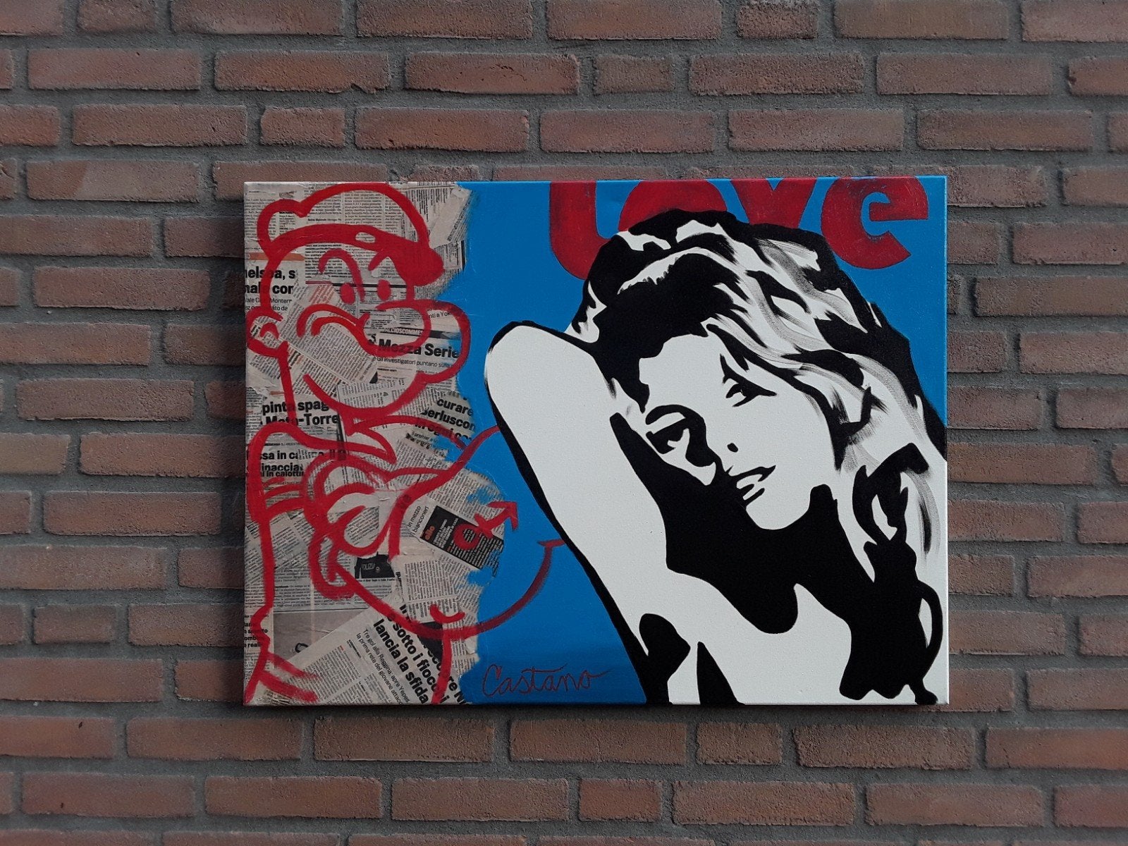 Kunstwerk van Castano. Brigitte bardot., Antiek en Kunst, Ophalen