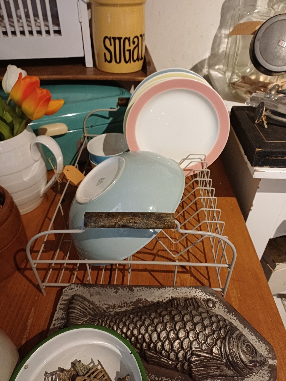 Brocant Engels Afwas Rek, Antiek en Kunst, Curiosa en Brocante, Ophalen