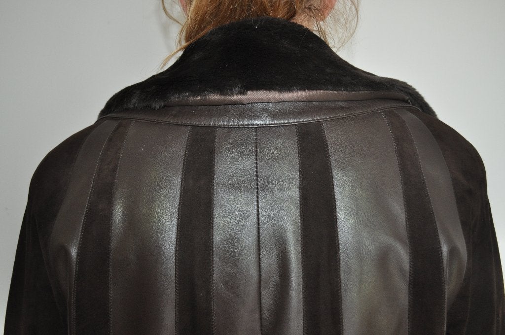 mooi zacht soepel lederen dames jas zgan, Ophalen, Bruin, Maat 42/44 (L), Saffleu