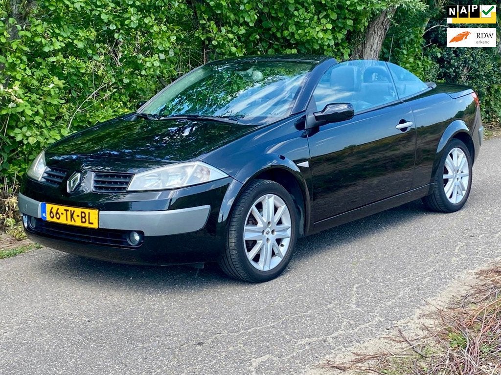 Renault Mégane Coupé-Cabriolet 2.0-16V Tech Line Atomaat A, Auto's, Renault, 1998 cc, 135 pk, Gebruikt, Zwart