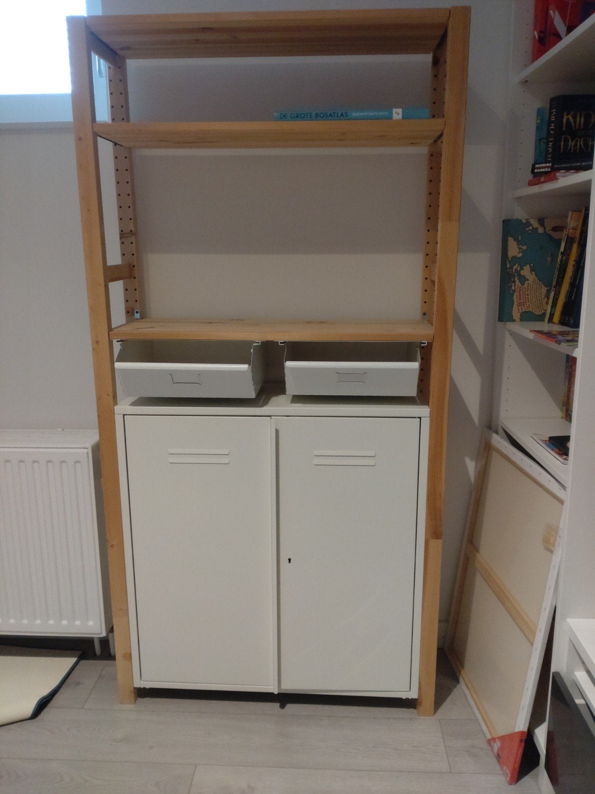 IKEA Ivar Kast - 85cm breed, 180cm hoog, Ophalen, Grenenhout, Gebruikt, Met deur(en)