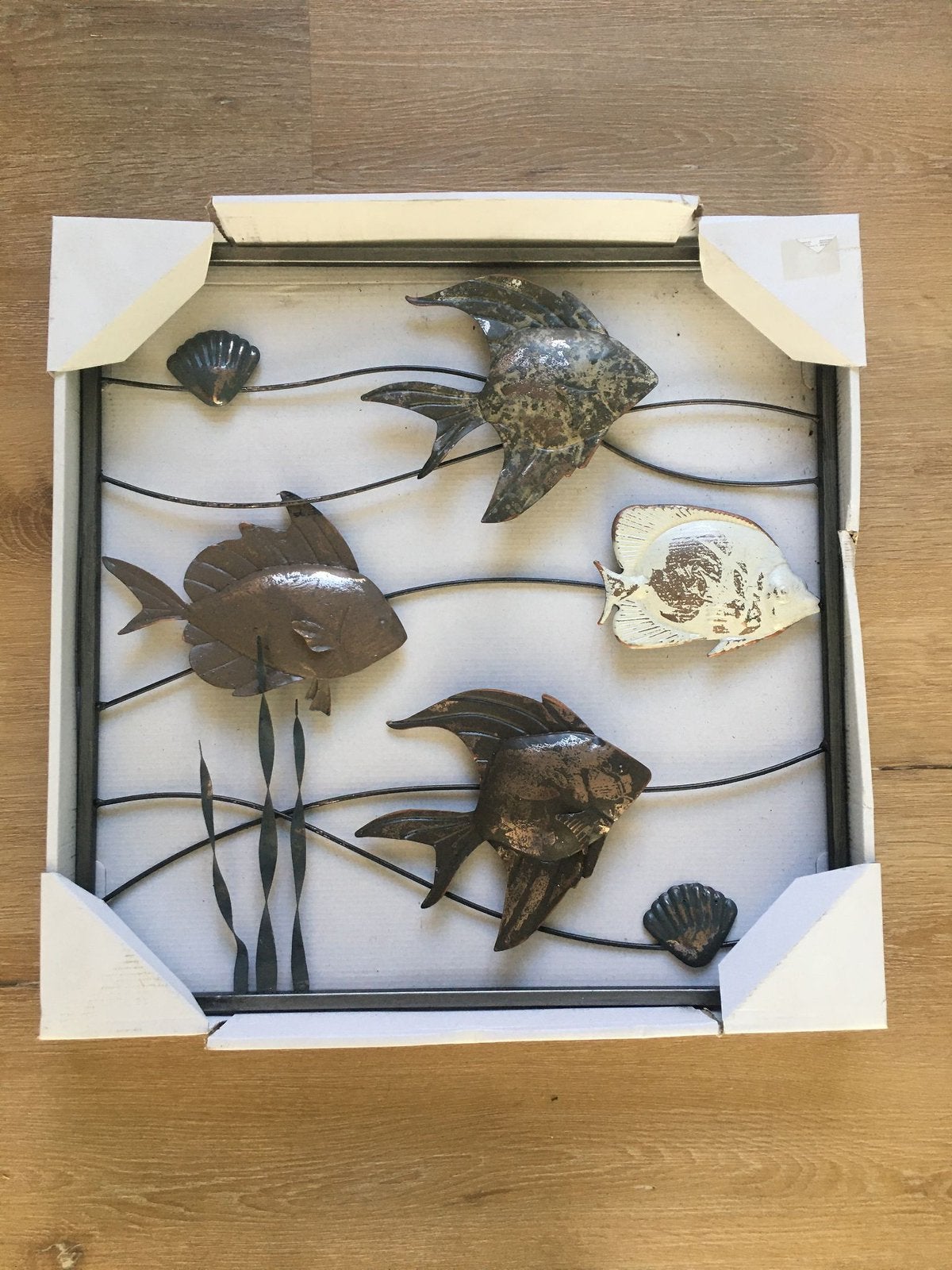 Nieuwe wanddecoratie tropische vissen te koop., Metaal, Meerkleurig, Nieuw, Ophalen of Verzenden