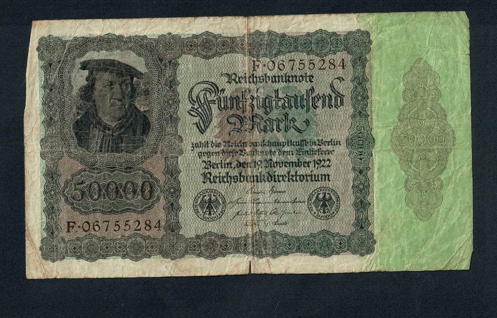 Duitsland : Reichsbanknote 50.000 Mark  - 19 November 1922, Verzenden, Duitsland, Los biljet