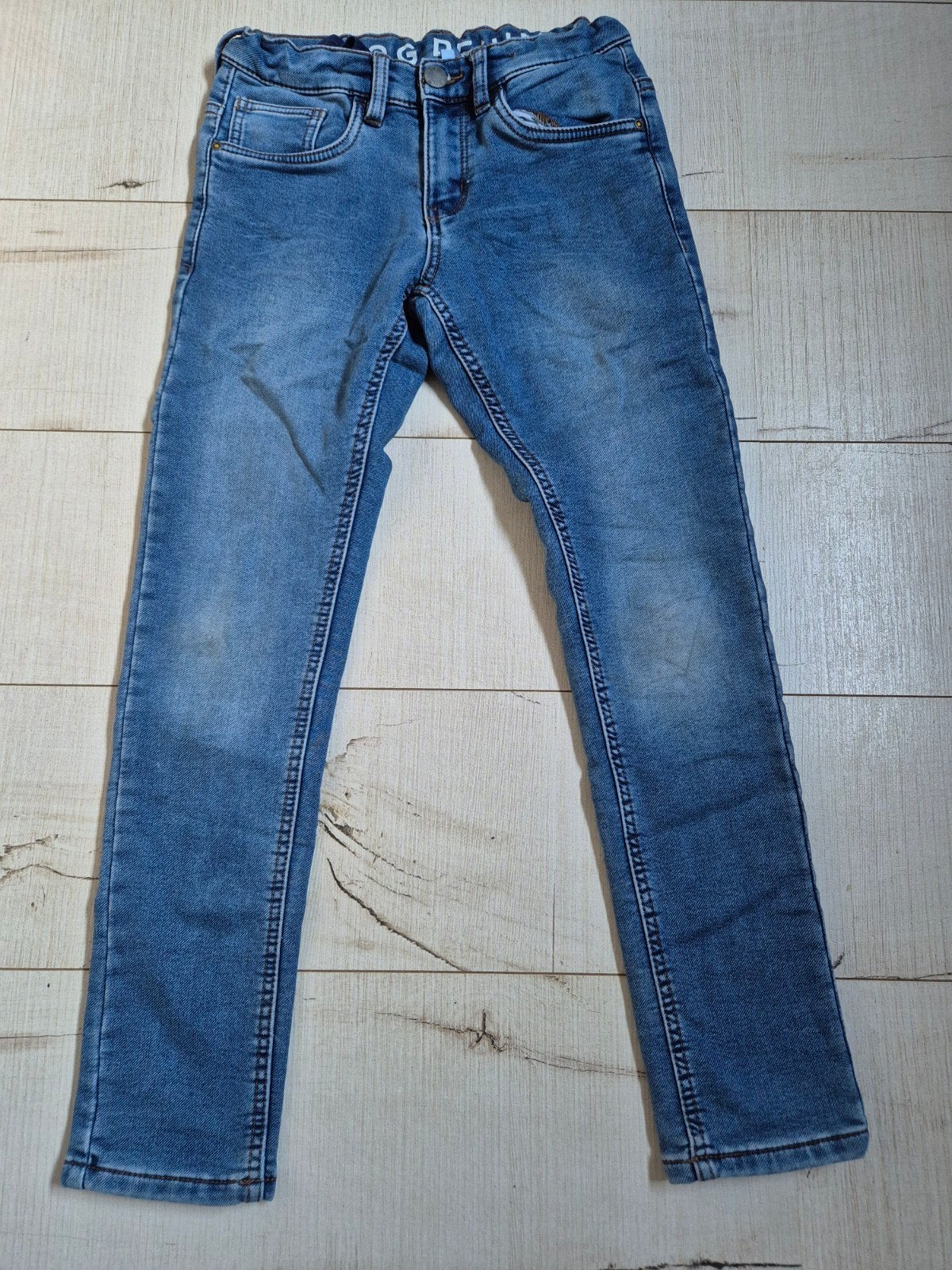 Blauwe thermo jeans mt 146 (Skate Nation), Zo goed als nieuw, Skate Nation, Jongen, Ophalen