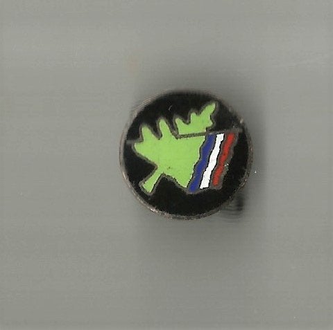 emaille brochespeld dennenboom + roodwitblauw vlag SPAR?, Ophalen of Verzenden, Gebruikt, Overige onderwerpen, Speldje of Pin