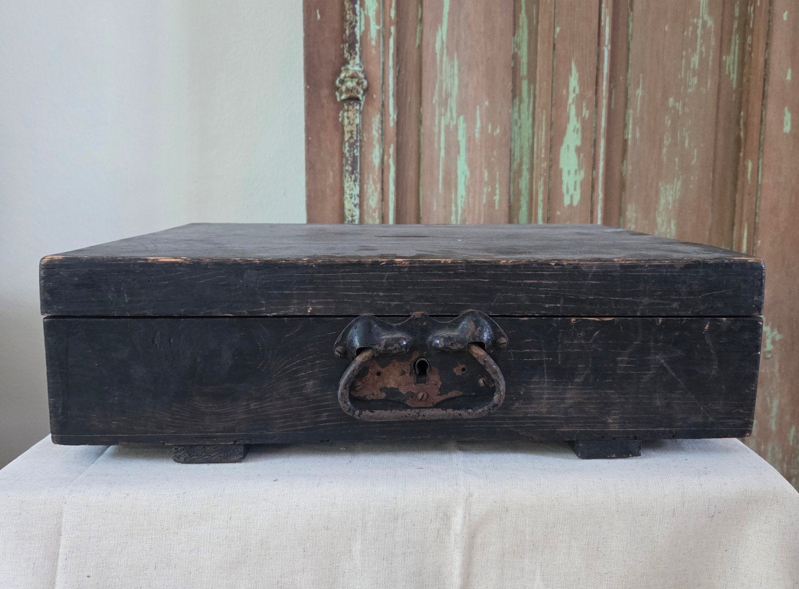 oud houten kist, Ophalen of Verzenden