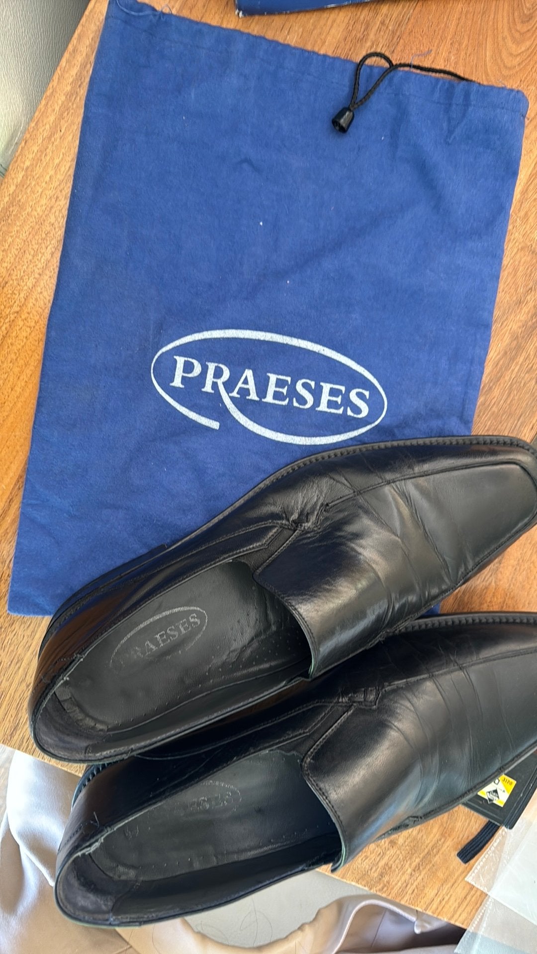 Praeses zwarte nette herenschoenen, maat 45, Ophalen of Verzenden, Zo goed als nieuw, Zwart, Veterschoenen