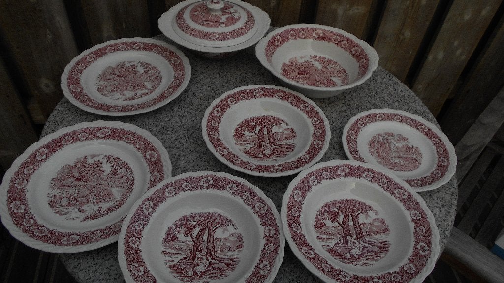 2X Countryside GRINDLEY BORDEN SCHALEN dekschaal A keus, Antiek en Kunst, Antiek | Servies los, Ophalen of Verzenden