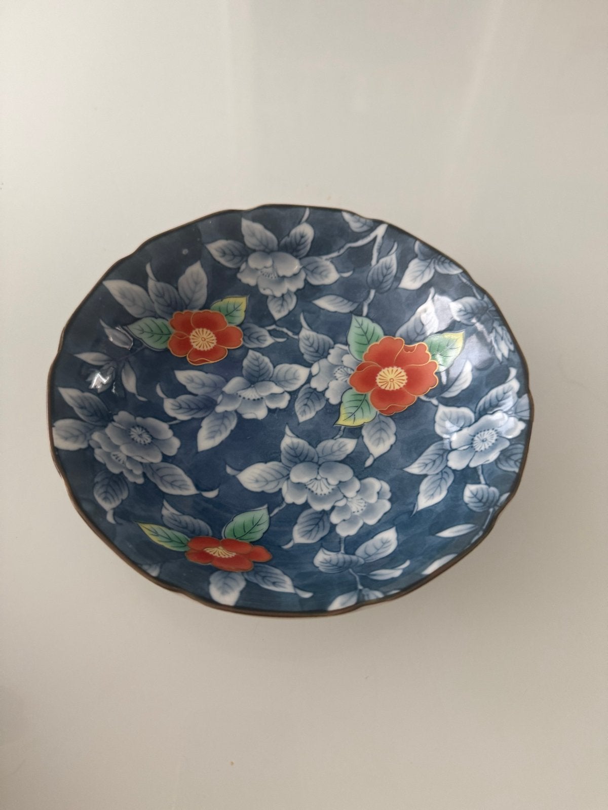 Prachtige Japanse kom met bloemmotief arita juzan gama, Ophalen of Verzenden
