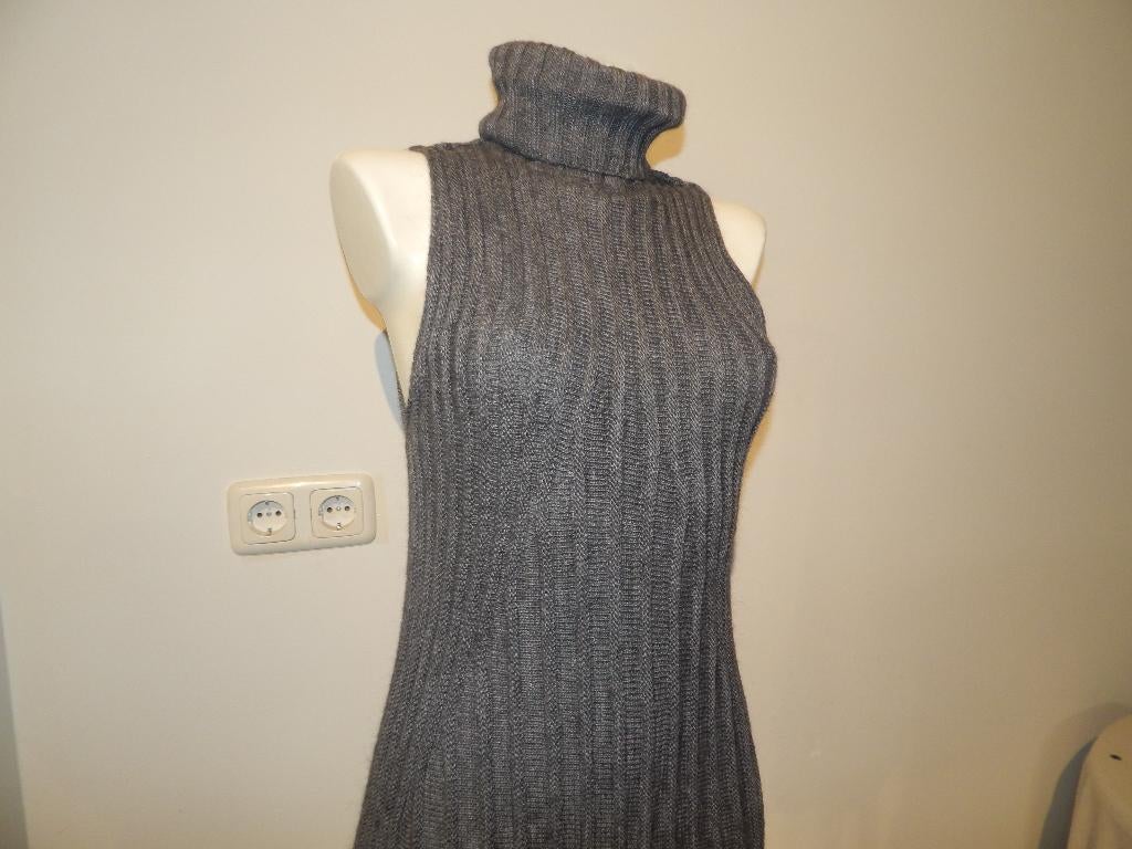 Sarah Pacini gebreid tuniek kabels super zacht kol One size, Verzenden, Sarah Pacini, Maat 42/44 (L), Zo goed als nieuw