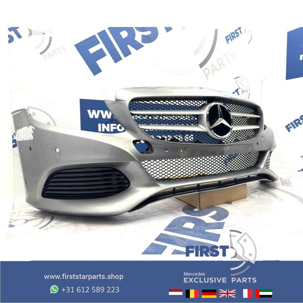 W205 VOORBUMPER COMPLEET + GRIL Mercedes C Klasse 2014-2018, Auto-onderdelen, Carrosserie en Plaatwerk, Gebruikt, -, Voor, Ophalen of Verzenden