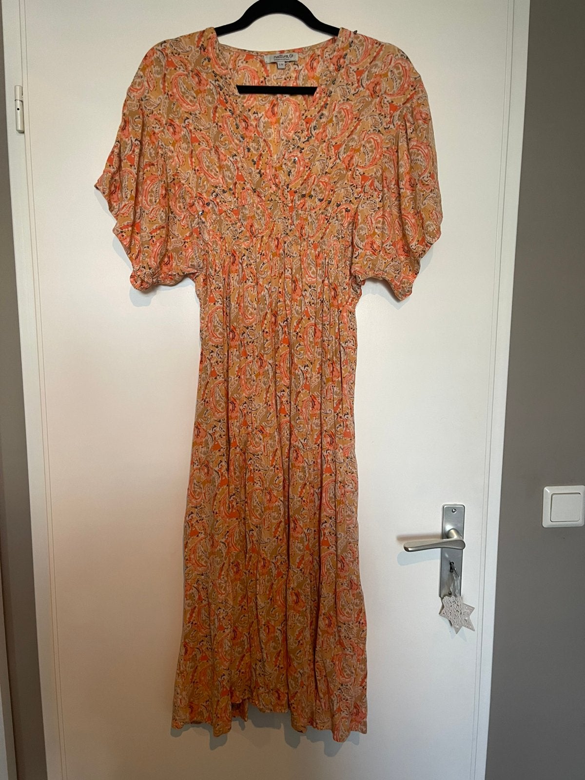 Natura zwierige ibiza / boho jurk maat s / m, Ophalen of Verzenden, Zo goed als nieuw, Maat 38/40 (M), Oranje