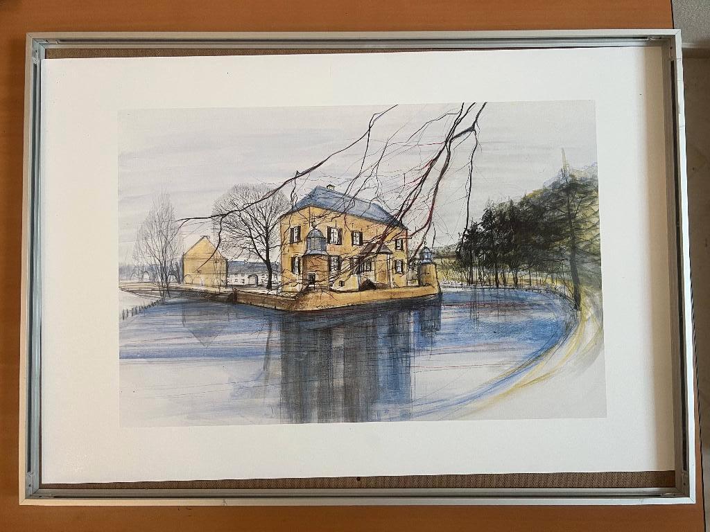Pen tekening, Antiek en Kunst, Kunst | Tekeningen en Foto's, Ophalen of Verzenden