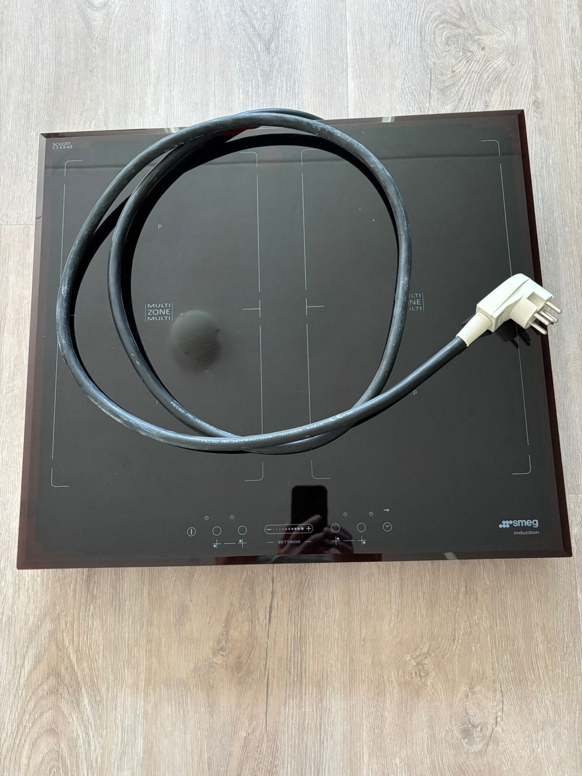Smeg Inductie Kookplaat met Koppelzones - Perfect Werkend, Witgoed en Apparatuur, Kookplaten, Ophalen, Gebruikt, 4 kookzones, Inbouw