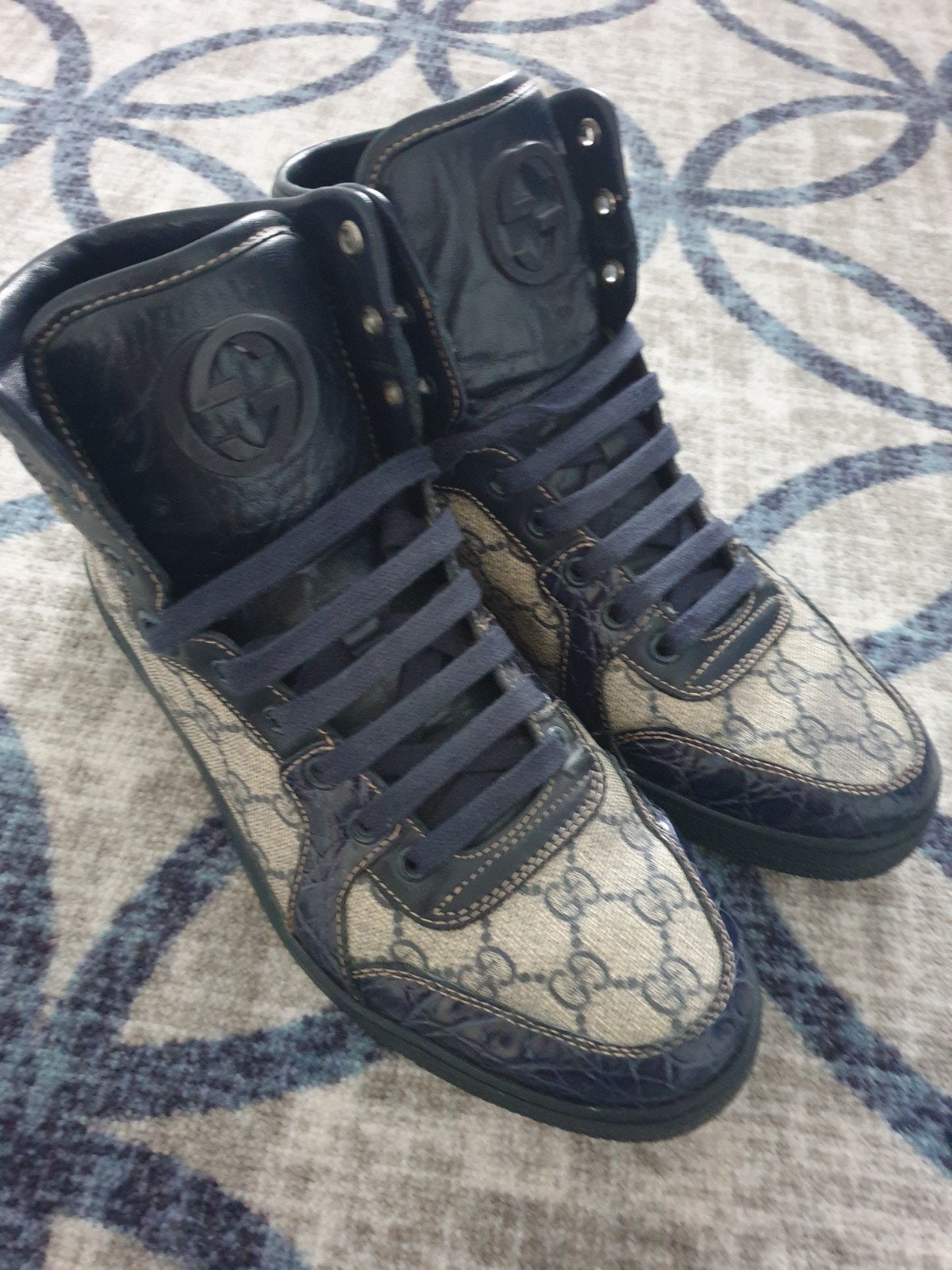 Gucci interlocking GG trainers mt41 zgan €250, Kleding | Heren, Schoenen, Ophalen, Blauw, Gucci, Sneakers of Gympen