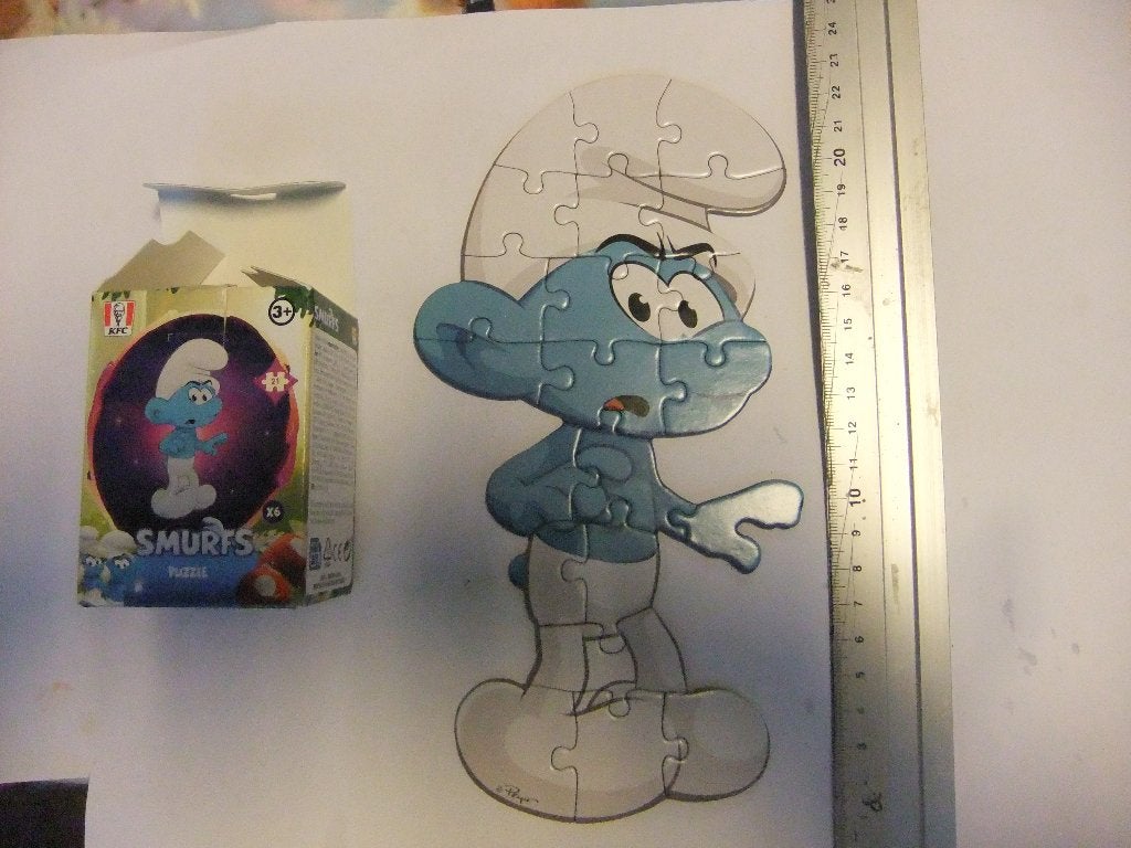 Smurfen Puzzel - Moppersmurf (KFC), Verzenden, Zo goed als nieuw, Moppersmurf, Overige typen