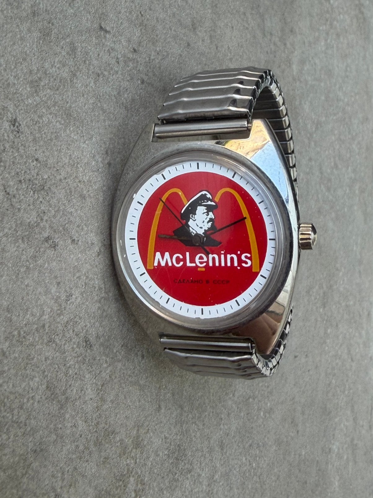 Vintage Sovjet Raketa "McLenin’s" Horloge (USSR, c. 1990) !!, Ophalen of Verzenden, Duitsland, Overige typen