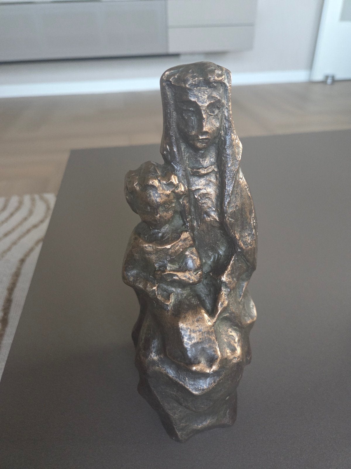 Madonna met Kind - gesigneerd Peter Roovers, Gemerkt, Ophalen of Verzenden, 20 - 50 cm, Beeld