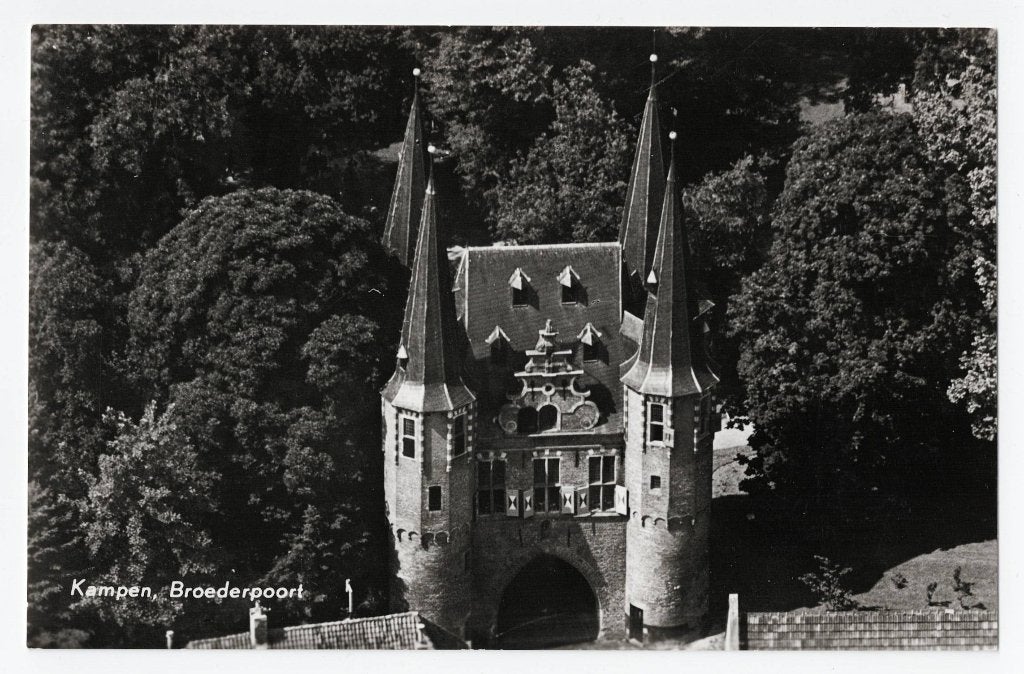 Kampen – Luchtfoto Broederpoort., Ophalen of Verzenden, 1960 tot 1980, Ongelopen, Overijssel