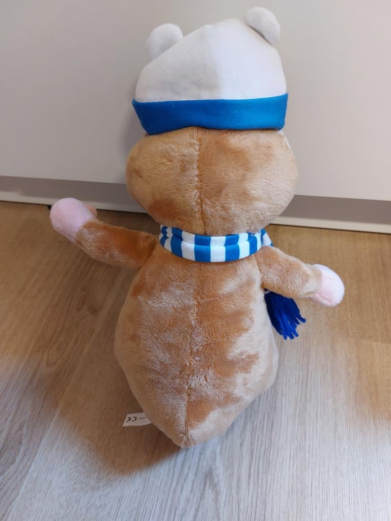 AH hamster knuffel winter met muts en sjaal, Ophalen of Verzenden, Overige typen