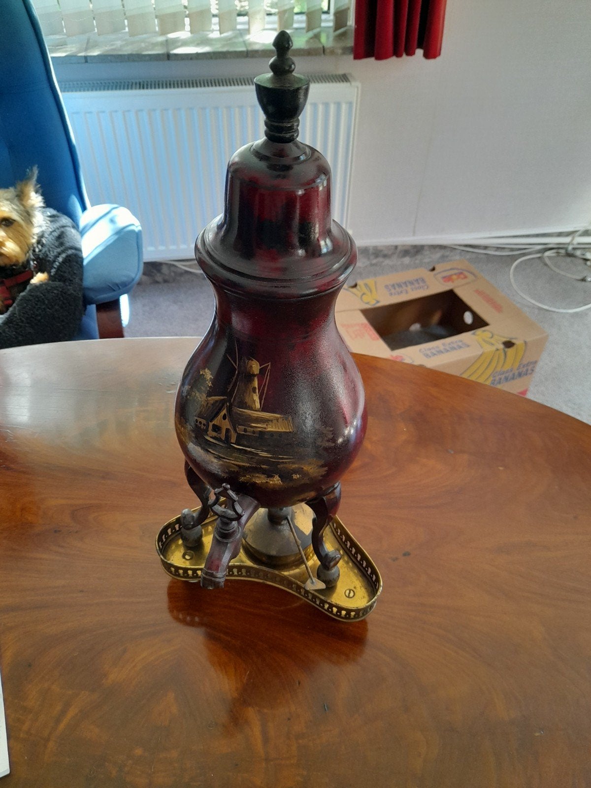 Antieke Samovar met Maritiem Decor - Uniek Stuk, Ophalen of Verzenden