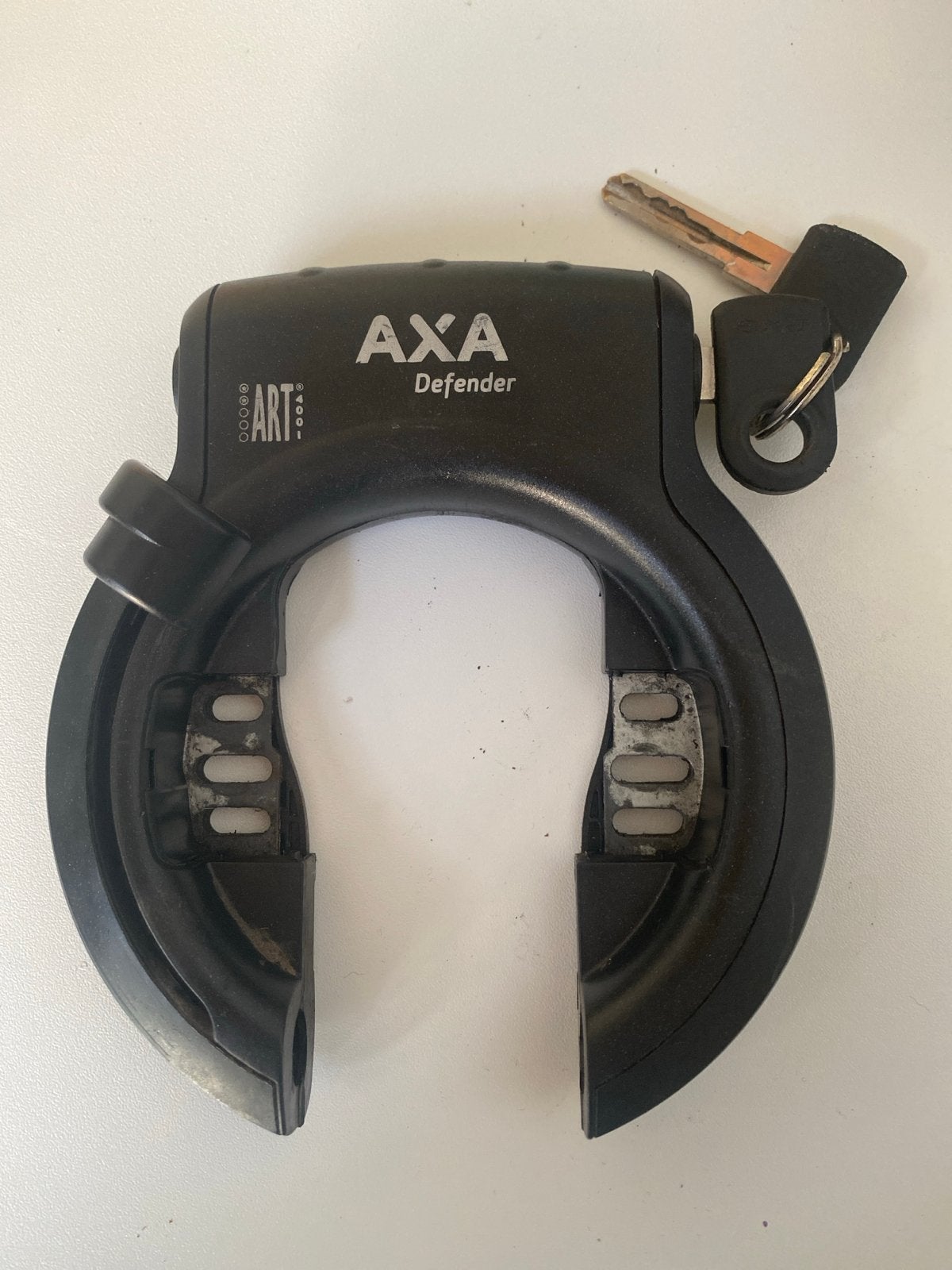 Axa Defender ringslot met sleutel, Fietsen en Brommers, Fietsaccessoires | Fietssloten, Ophalen, Gebruikt, Ringslot