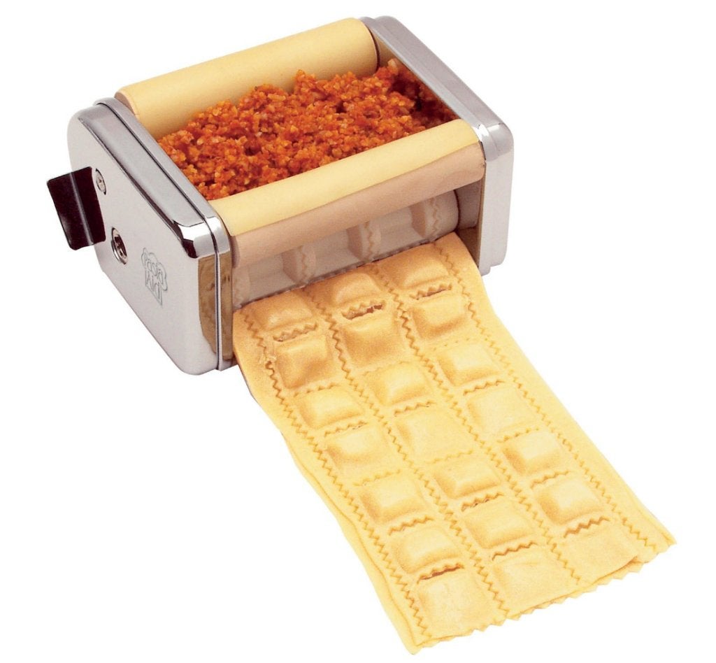 Raviolimaker 15 cm - Maak zelf heerlijke ravioli, Gebruikt, Zilver, Ophalen of Verzenden, Metaal