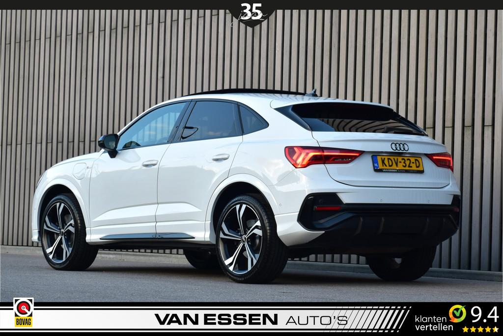 Audi Q3 Sportback 45 TFSI e S Edition Pano Trekhaak ACC Memo, Auto's, Audi, Gebruikt, Euro 6, Wit, 245 pk