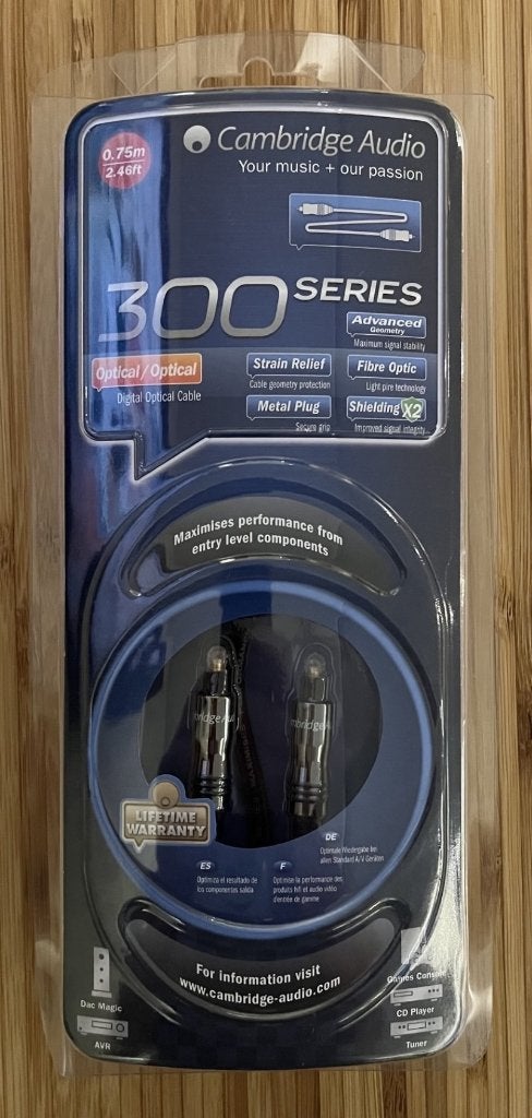 Cambridge Audio 300 series Optical Cable Toslink 75cm, Audio, Tv en Foto, Audiokabels en Televisiekabels, Ophalen of Verzenden
