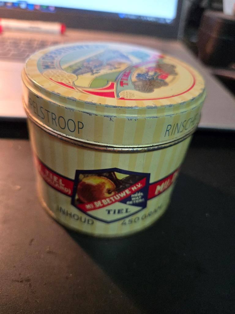 Blik: Rinsche Appelstroop De Betuwe Leeg, Verzamelen, Ophalen, Gebruikt, Overige, Overige merken