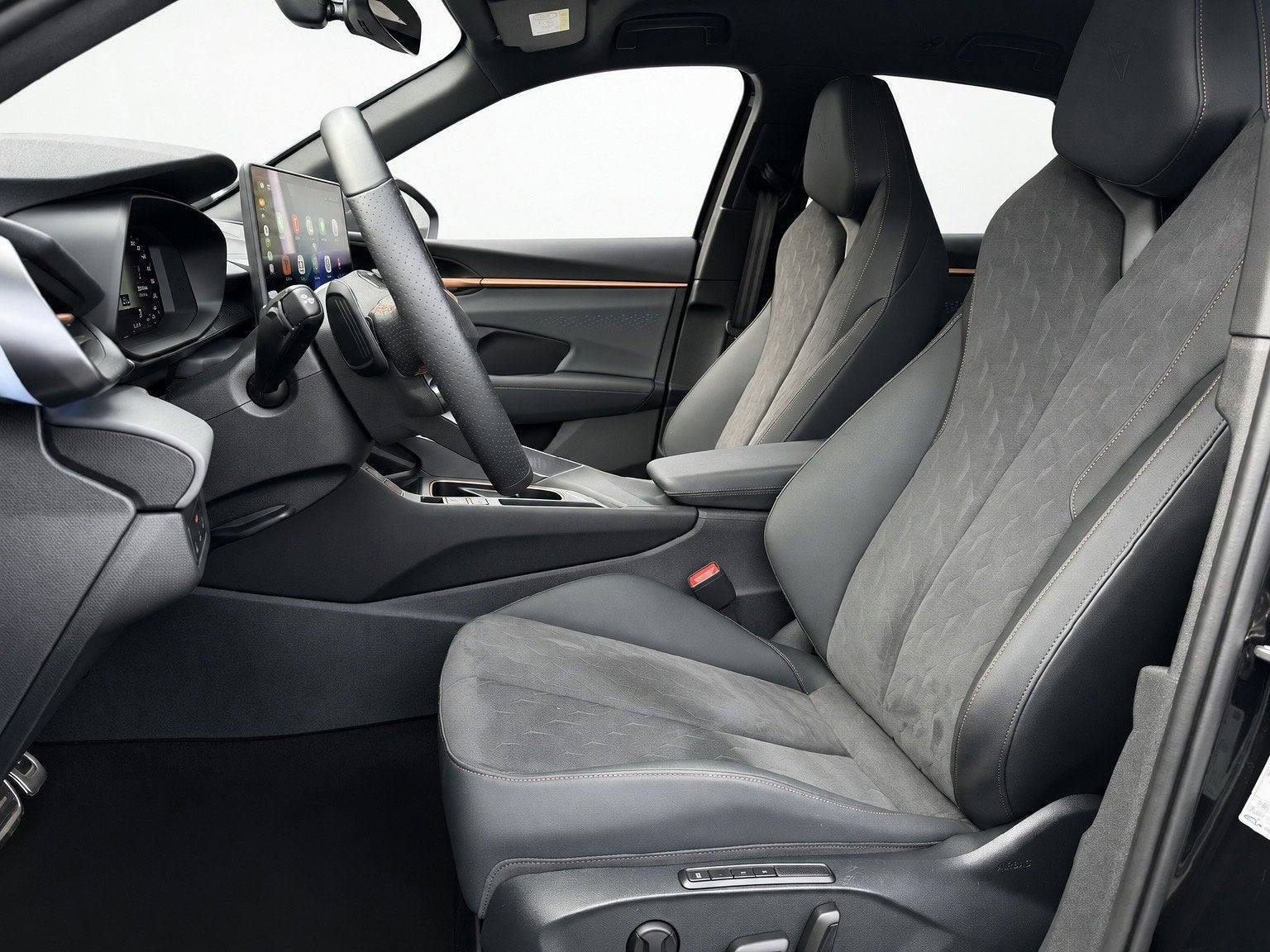 CUPRA Terramar 1.5 TSIe 150PK DSG BUSINESS HEAD-UP/NAVI/CAME, Auto's, 4 cilinders, Leder en Stof, Zwart, Origineel Nederlands