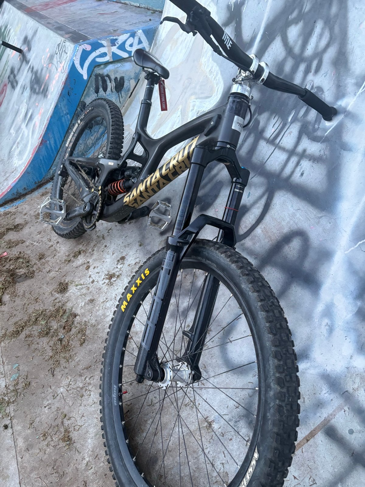 Santa Cruz V10 Carbon Custom Downhill MTB, Fietsen en Brommers, Overige merken, Gebruikt, Ophalen of Verzenden, Schijfrem