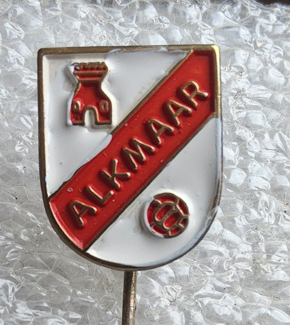 Vintage Speldje Alkmaar - Voetbal, Ophalen of Verzenden, Gebruikt, Stad of Land, Speldje of Pin