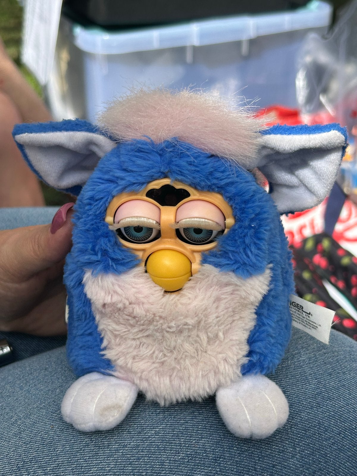 Vintage Furby Original - Blauw met roze haar, Ophalen of Verzenden, Gebruikt, Jongen of Meisje