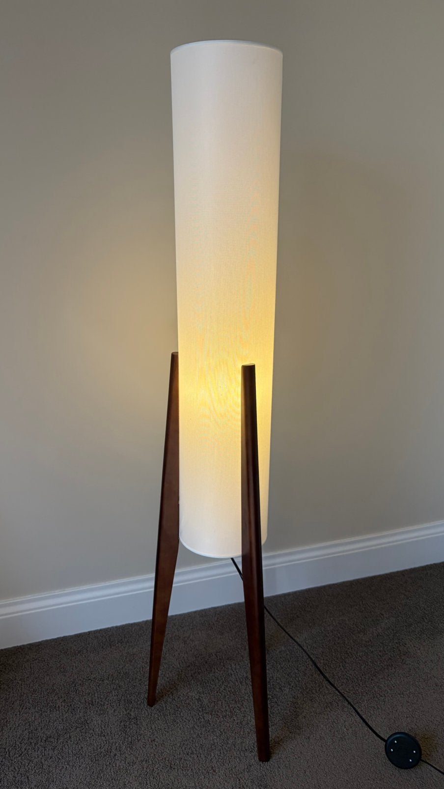 Zen Japandi staande vloerlamp zo goed als nieuw., Ophalen of Verzenden, Zo goed als nieuw, 150 tot 200 cm