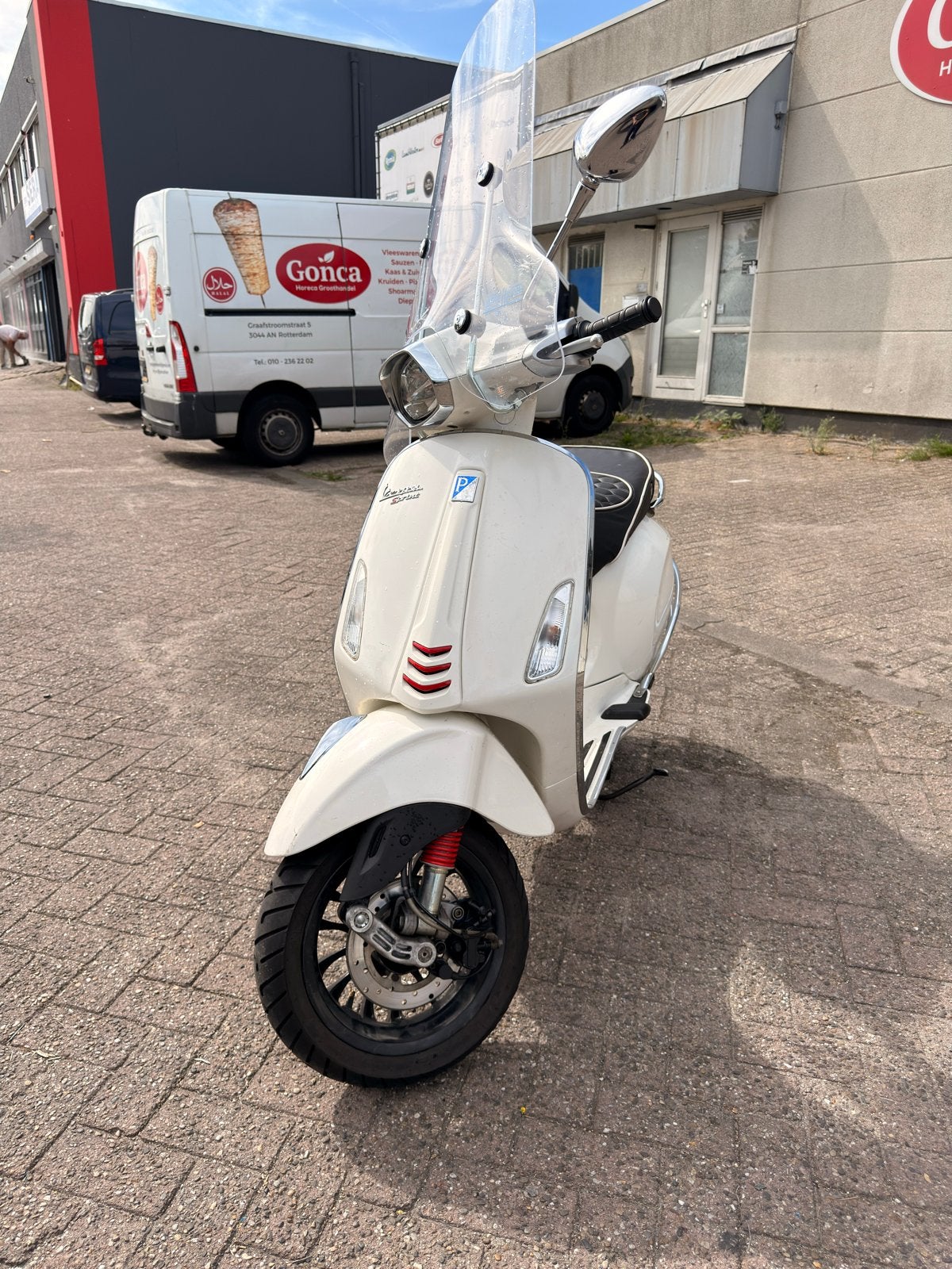 Piaggio Vespa Sprint S 80cc 2016 - Wit, Gebruikt, Overige modellen, Maximaal 45 km/u, Ophalen of Verzenden
