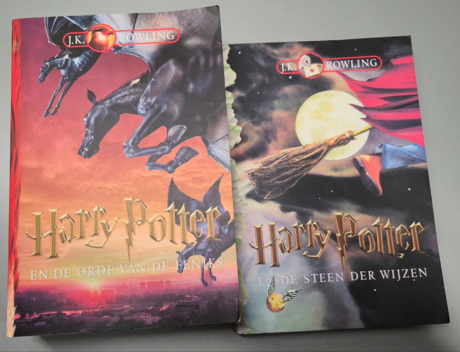 Harry Potter boeken De Steen der Wijzen & De Orde van de Fen, Ophalen of Verzenden, Gelezen, J.K. Rowling, Fictie