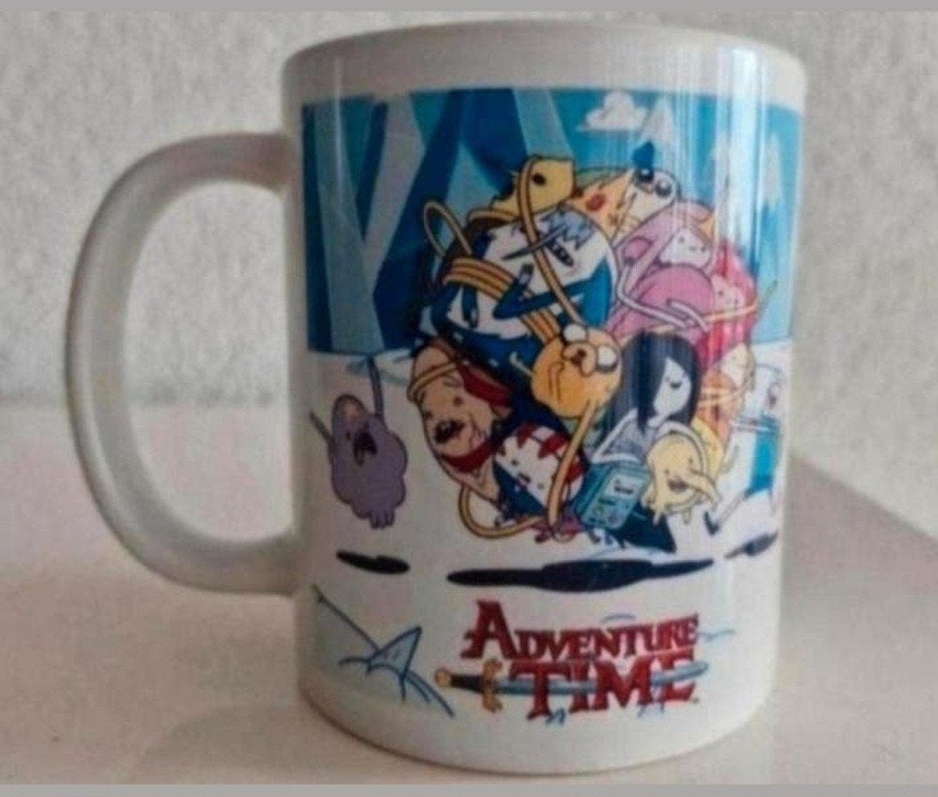 Beker Cartoon Network Adventure Time, Ophalen of Verzenden, Zo goed als nieuw, Overige stijlen, Kop(pen) en/of Schotel(s)